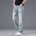 Men's Clothing Light Business Stretch Jeans Spring Summer Thin Long Casual Denim Loose Straight Leg Casual Pants_mkmklike.com