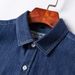Pulse 2023 New Men's Pure Denim Long Sleeve Washed Cotton Casual Top Cardigan All-Season Wear Shirt_mkmklike.com