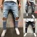 Ripped Slim Fit Men's Jeans European American Style Exclusive Clothing For Men_mkmklike.com