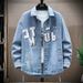 Men's Clothing Spring And Autumn New Loose Print Boys Retro Tops Jacket_mkmklike.com
