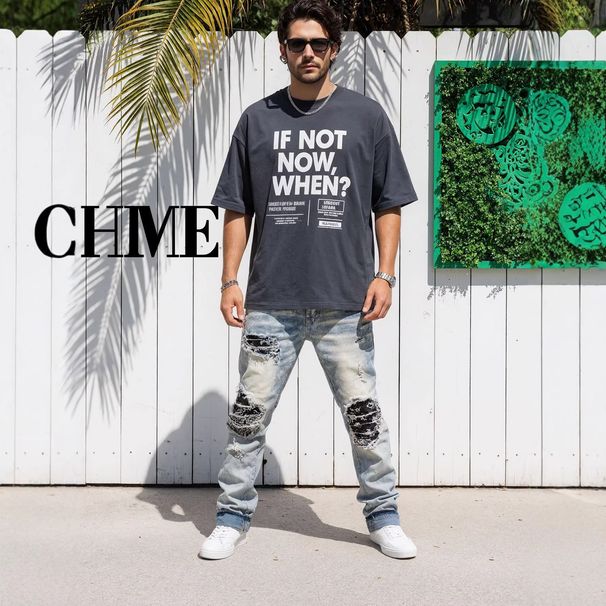 Men's High Street Ripped Stretch Skinny Jeans Slim Fit_mkmklike.com