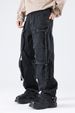 Men's Clothing High Street Fashion Brand Workwear Multi Pocket Straight Pants Black Design Wide Leg Trousers_mkmklike.com