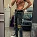 Men's Clothing High Street Fashion Brand Washed Slim Zipper Knee Ripped Jeans Men's Trousers_mkmklike.com