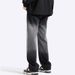 American-style Gradient Jeans For Men, Spring High Street Fashion, Loose Fit, Distressed Straight-leg Pants, Casual_mkmklike.com