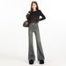 Orange Silk Women's Clothing#Retro High-waisted Micro-flared Jeans For Women, New American-style Stretch Slim-fit_mkmklike.com