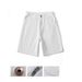 Men's Casual Denim Shorts – Black & White Loose Fit Straight Cut (Cotton, Summer Streetwear, Non-Stretch)_mkmklike.com