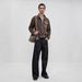 Cleanfit Men's Wool-Blend Denim Pants Vintage Washed Straight-Leg Jeans Curved Hem Subtle Distressing_mkmklike.com
