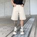 Men's Clothing Men Summer New Cross Jeans Loose Straight Casual Five Point Pants_mkmklike.com