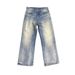 King Of The Denim Series 05 – Vintage Washed Distressed Baggy Jeans With Slight Flare & Cleanfit A-Line Silhouette_mkmklike.com
