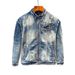Men's Retro Denim Jacket With Stand Collar & Zipper - Stylish Biker Coat For Spring & Autumn - Streetwear Fashion_mkmklike.com
