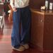 Nordmann Vintage Dark Blue Jeans For Men 2025 New American Style Loose Wide-Leg Pants Versatile Trendy Long Trousers_mkmklike.com