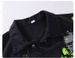 Men's Streetwear Graffiti Print Denim Jacket – Oversized Collar Design, Distressed Casual Coat_mkmklike.com