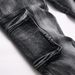 Men's Clothing Street Style Punk Style Flared Jeans With Multiple Pockets, Fashionable Everyday Denim Trousers._mkmklike.com