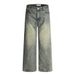American Punk Vintage Washed Denim Wide-Leg Men's Versatile Loose Dad Faded Wasteland Straight-Leg Pants_mkmklike.com