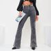 Women's Flared Jeans - High Waist Stretch Denim Pants For Casual & Office Wear (Grey, Sizes 25-32) Functional Details_mkmklike.com