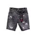 Men's Distressed Denim Shorts With Embroidery - Summer Casual Streetwear Stretch Mid-Length Shorts For Men_mkmklike.com