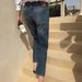 Minimalist Asymmetric Stitch Jeans For Women - High-Waisted Straight Leg Cropped Denim Pants, Slim Fit Office & Casual Wear_mkmklike.com