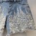 Women's Clothing New Street Blasting Heavy Duty Beaded High Waisted Slim Denim Shorts For Women Fashionable And Versatile Wide Leg Hot Pants_mkmklike.com