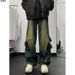 Structural Design, Workwear, Jeans, Men's American High Street, Hip-Hop, Hooligan, Handsome, Washed, Niche, Loose Wide_mkmklike.com
