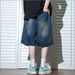 Men's Clothing Men's Retro Washed Denim Shorts Style Loose Straight Leg Mid-Length Versatile Summer Pants For Formal & Casual_mkmklike.com