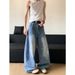 Summer American Graffiti Wide Leg Jeans High Waisted Slimming Loose Straight Leg Pants Unique Style New Design for Men_mkmklike.com