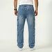 Men's Straight Leg Loose Fit Cargo Jeans High Waist Retro American Style Trendy Street Trousers_mkmklike.com