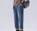 Summer Trendy Brand Washed Jeans Men's Elastic Waist Thin Ice Silk Jeans Men's Fat Denim Trousers Men_mkmklike.com
