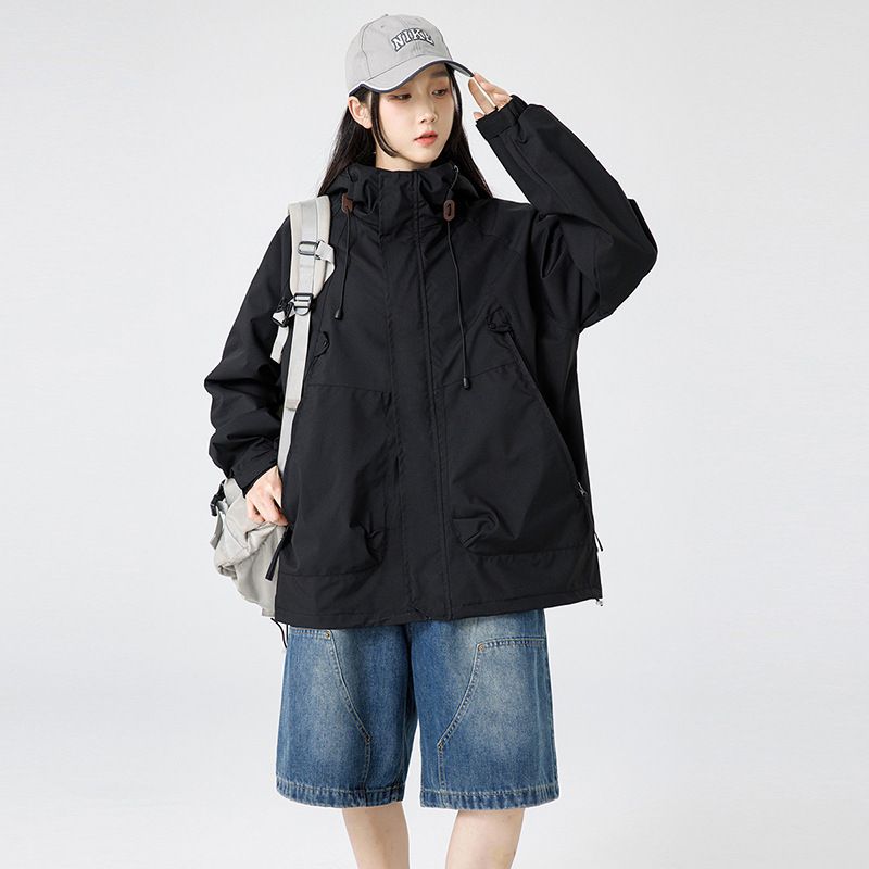 2024 Autumn Winter New Hooded Personality Trendy Versatile Men's Jacket Couple Coat_mkmklike.com