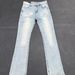 Vintage High-Waisted Flared Jeans – Retro Washed Denim Pants With Subtle Stretch For Women & Teens (S-3xl, Light Blue)_mkmklike.com