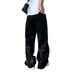 Men's Retro Straight Leg Jeans Washed Distressed Inkjet Design Trendy Loose Wide Leg Pants Summer Style_mkmklike.com