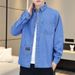 New Cotton Denim Long Sleeved Shirt For Spring Autumn Casual Top, Loose And Versatile Coat, Men's Trend_mkmklike.com