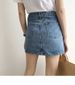 K Cowboy Midi Skirt, Women's New High Waist Slimming A-line Hip Hugging Skirt, Casual Short Skirt_mkmklike.com