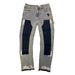 Men's Clothing Men's Denim Cargo Pants, European And American Fashion, Popular On Instagram Style, Stretch Patch Denim Layered Flared Pants 06_mkmklike.com