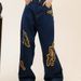 American Style New Flame Design Ripped Jeans Women's Brand Loose BF Street Floor Mopping Wide Leg Pants Trendy_mkmklike.com
