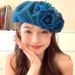 Hot Sale Fashion Floer Denim Beret Hats for Women Girls Spring Summer Seet Coboy Cap Korean Casual Artist Painter Caps 2024_mkmklike.com