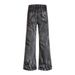 Heavy Industry Wasteland Spray Paint Dirty Jeans Men's High Street Vibe Style Hippie Trend Flared Pants Distressed_mkmklike.com