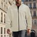 2026 New European And American Men's Polar Fleece Spring Autumn Winter Outdoor Zipper Stand Collar Jacket Top_mkmklike.com