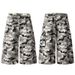 Men's Retro American Style Multi Pocket Pleated Camouflage Capri Pants Summer Trendy Wide Leg Loose Straight Casual Style_mkmklike.com