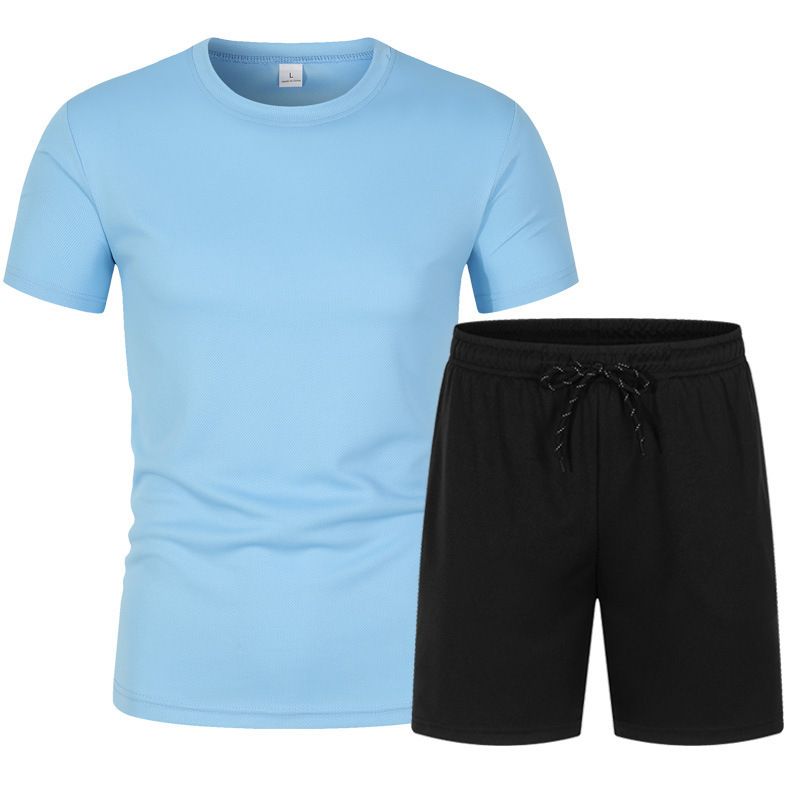 Men's Clothing Casual Spot T-Shirt Shorts Thin Breathable Sports Suit_mkmklike.com
