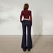 YC&American Retro Hot Girl Low-Waist Double-Buckle Slim Flared Versatile Autumn-Winter Stretch Denim Pants For Women New_mkmklike.com