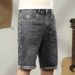 Large Size Men's Summer New Embroidered Elastic Jeans Men's Thin Trendy Denim Five-point Medium Pants Men's Korean Pants_mkmklike.com