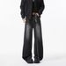 BOY Pishuai High Street Jeans New Straight-leg Loose Long American Cleanfit Pants Men's Wide-leg Scimitar_mkmklike.com