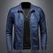 Men's Clothing jacket Jacket Leather jacket slim fit_mkmklike.com
