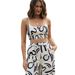 Women's clothing new printed sleeveless suspender short top + long wide leg pants_mkmklike.com