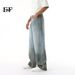 EF JEANS | 2025 Spring New American Retro Old Dirty And Smudged Straight Washed Jeans Tide_mkmklike.com