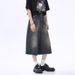 Men's Washed Retro Denim Shorts Summer Thin Loose Straight Leg High Street Style Trendy And Cool Cropped Pants_mkmklike.com