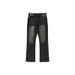 Men's Clothing Retro Vintage Niche Design Retro Washed Black Bootcut Jeans_mkmklike.com