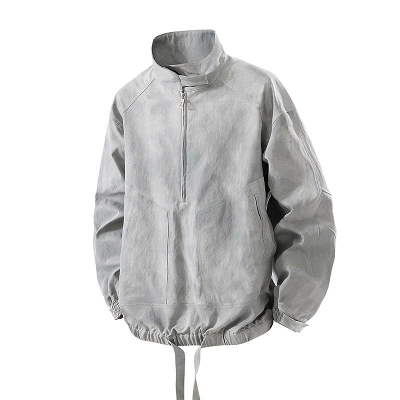 Plus-size Spring And Autumn New Trendy Casual Jacket, Loose-fitting Sports Striped Turn-down Collar, Extra-large Size_mkmklike.com