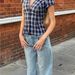 High Waisted Straight Leg Rhinestone Wings Jeans for Women Cross Border Wholesale to Europe And America_mkmklike.com