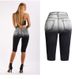 Women's clothing stretch ripped straight leg quarter pants black jeans women_mkmklike.com